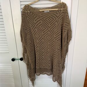 Just Jamie Crochet Fringe Poncho